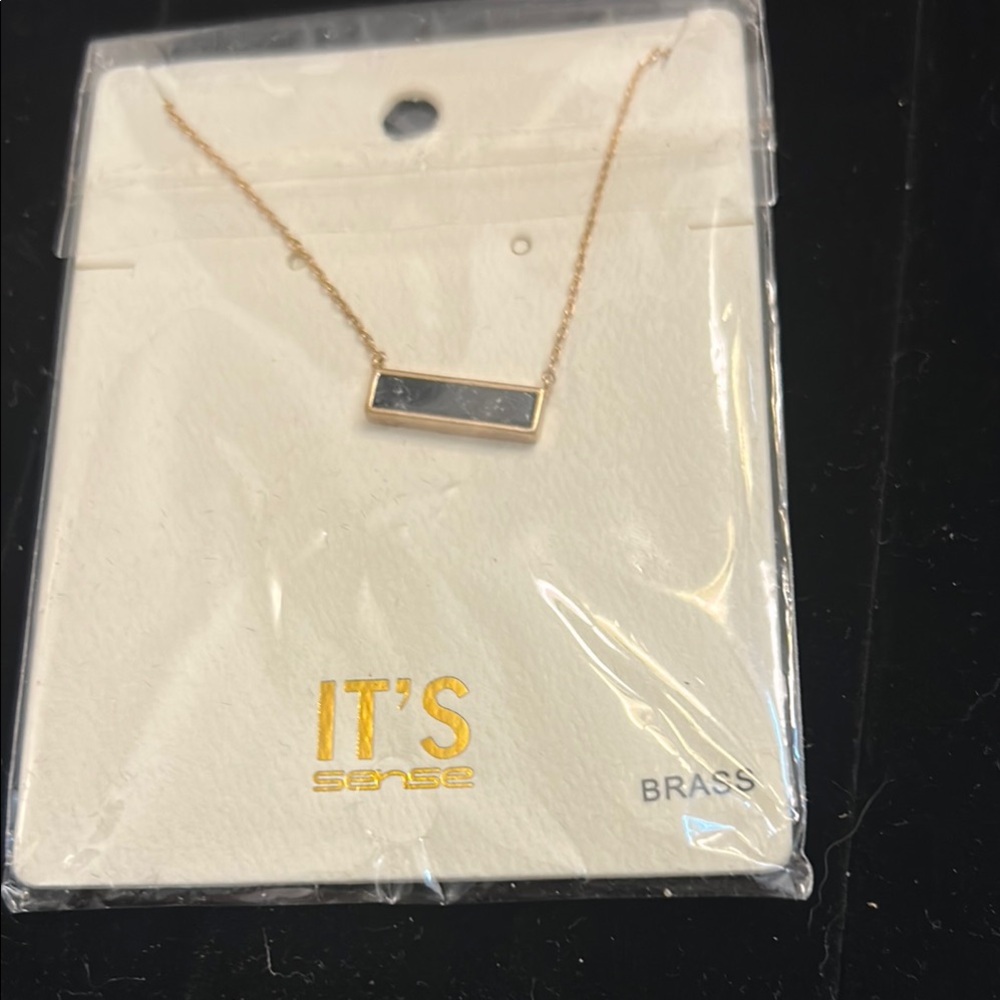 Its Sense Necklace with Black Pendant